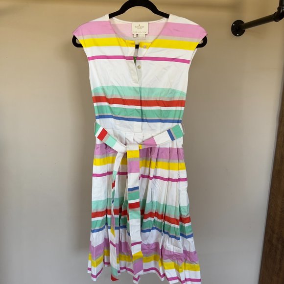 Kate Spade Dress Flavor of the Month Multicolor Stripe Size 2 - Picture 3 of 12